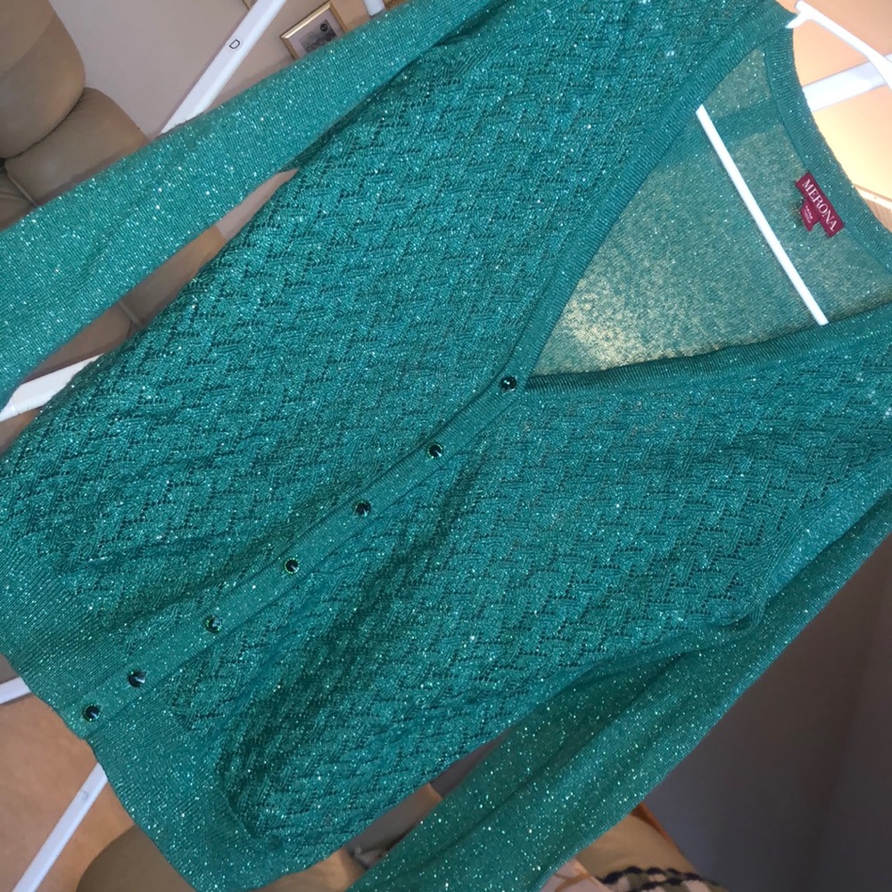 Emerald Green Button Down Cardigan